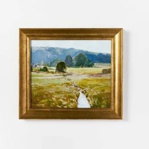 Studio McGee Threshold 16" x 14" Summer Pasture Gold Framed Wall Art